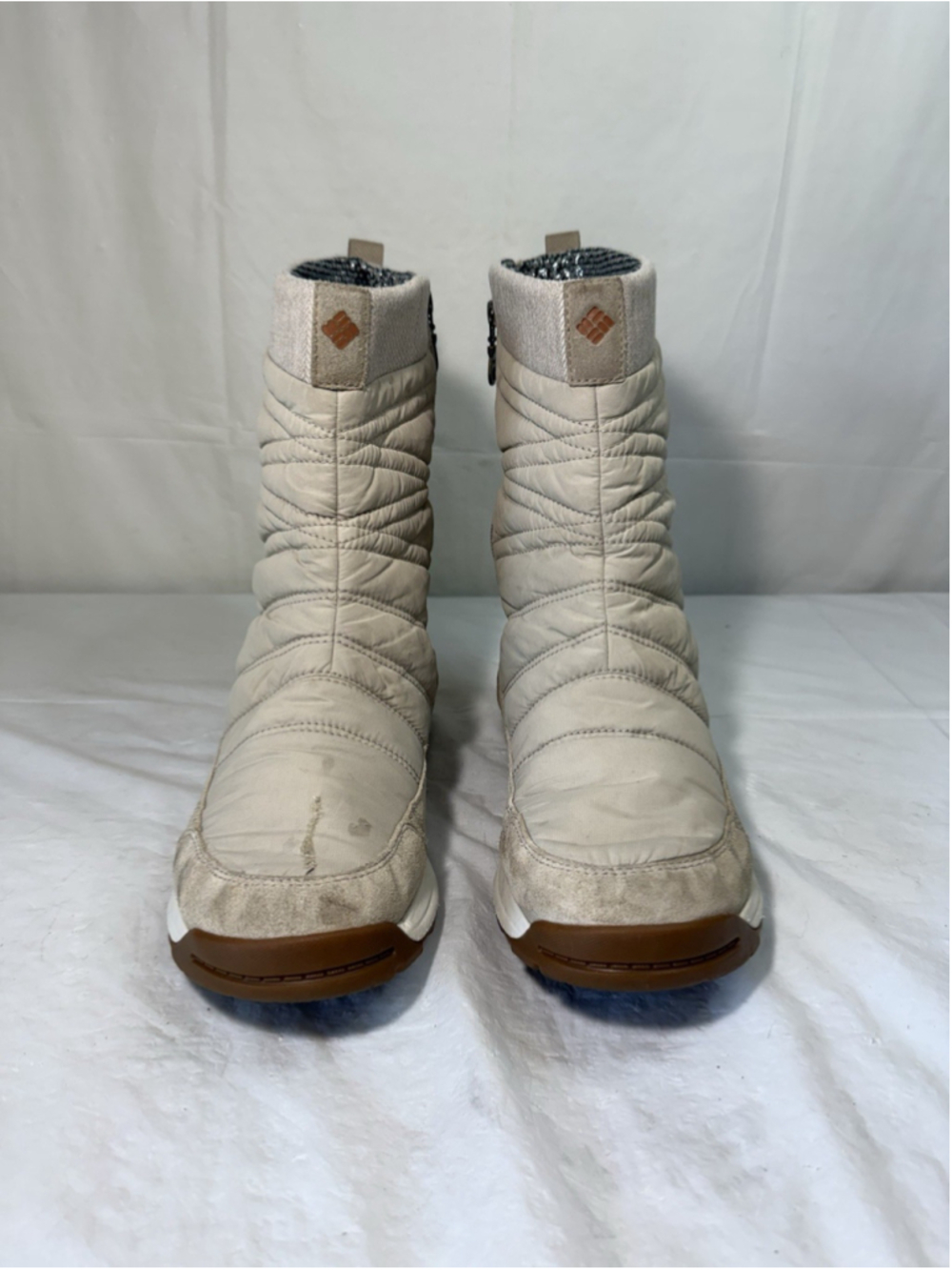 Columbia Heavenly Shorty Omni-Heat Waterproof Winter Boots Beige Womens 9 Warm